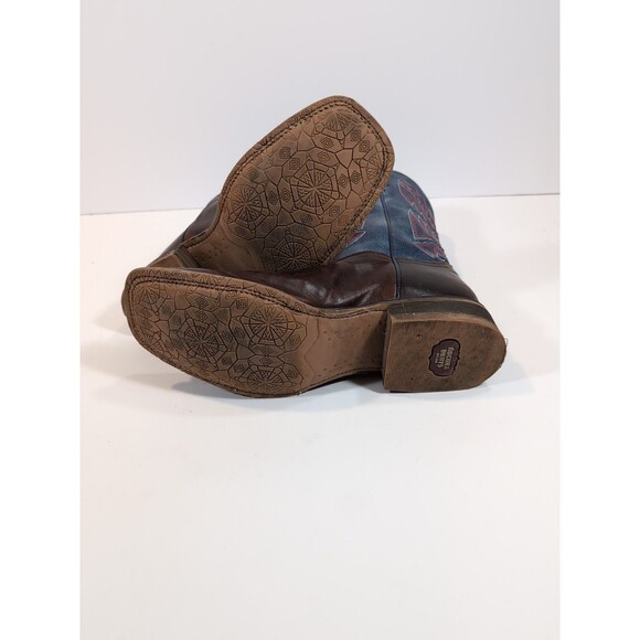 Nocona Women's Hero Nadia Blue Square Toe Western Cowboy Boots Size 8.5 B - Picture 11 of 13